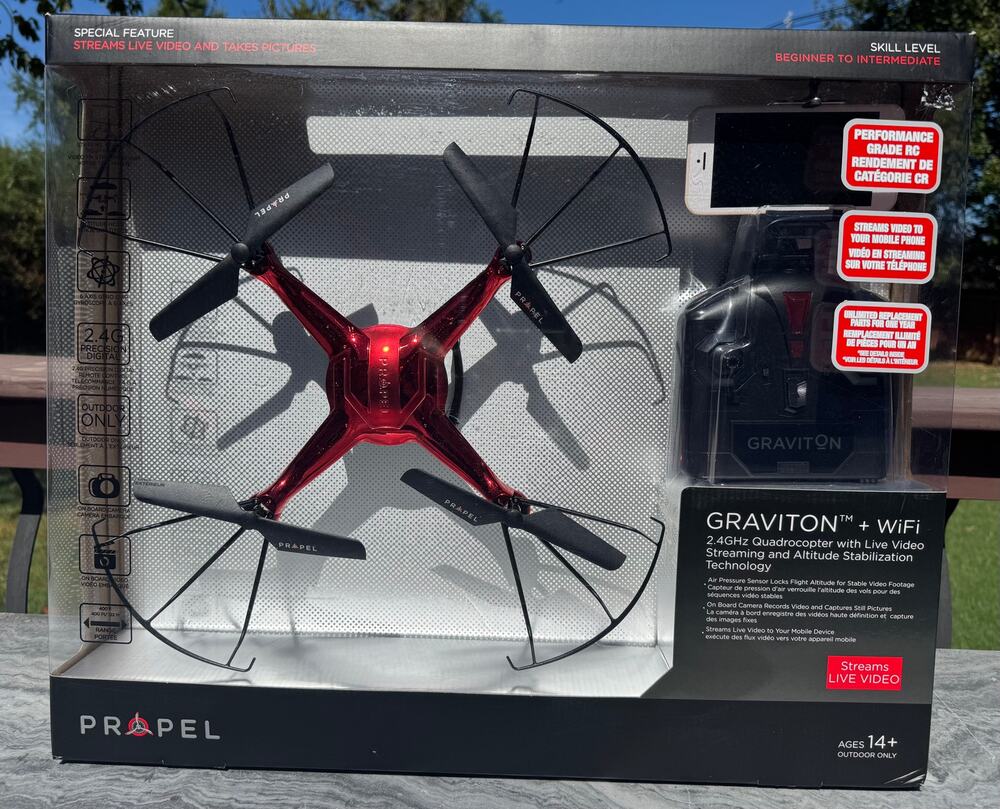 Propel Graviton+ WiFi 2.4GHz Quadcopter Drone with Live Video Camera - NIB